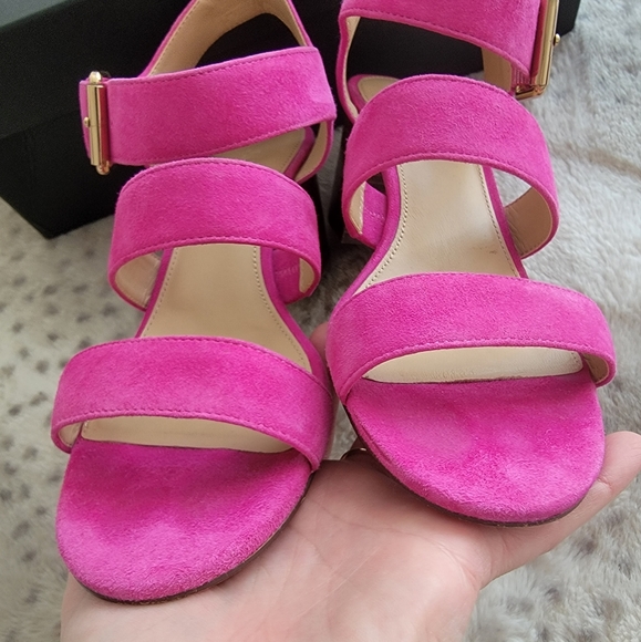 J. Crew three-strap stacked-heel sandals in  suede, 6.5 - Picture 8 of 10